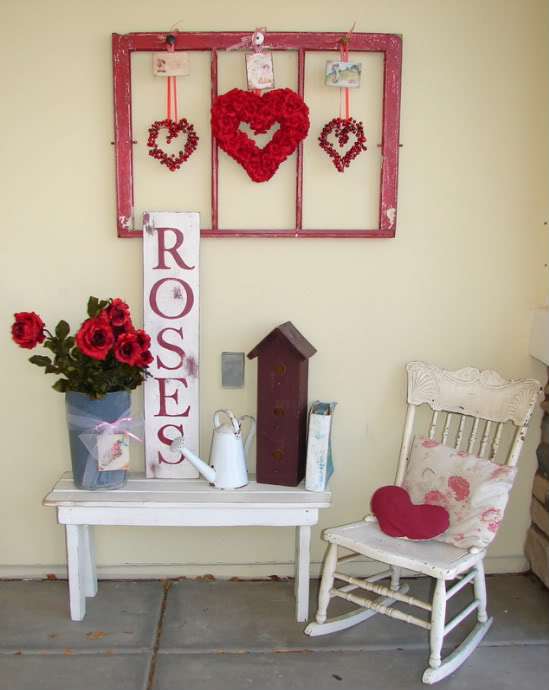 14 Charming Ways to Decorate Your Porch for Valentine’s Day| Valentines Day, Valentines Day Porch Decor, Holiday Porch Decor, DIY Holiday Porch Decor, Porch, Porch Stuff
