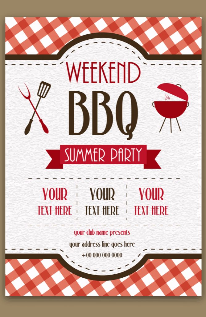 Nothing says summer like a backyard barbecue! Just picture it: sunset, crickets, picnic tables, and a fire pit for s'mores. Don't forget the cute invitation to get everyone excited!