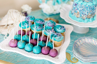 Desserts at a baby shower party